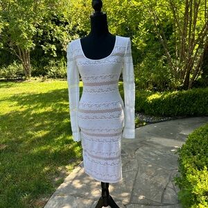 BCBG Fitted lace cocktail dress